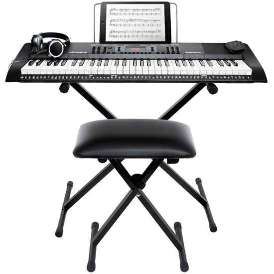 Alesis Harmony 61 MK3 61-Key Portable Keyboard w/ Bench Stand and Accessories