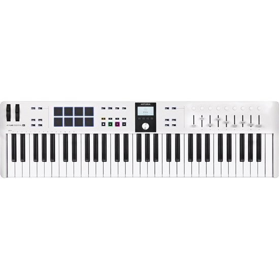 Arturia KeyLab Essential 61 MK3 Universal MIDI Controller Keyboard (White)