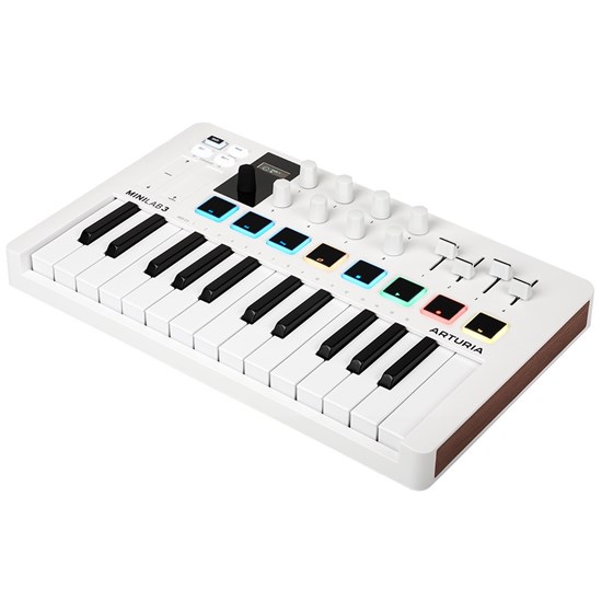 Arturia MiniLab Mk3 25-Key Universal MIDI Controller (White)