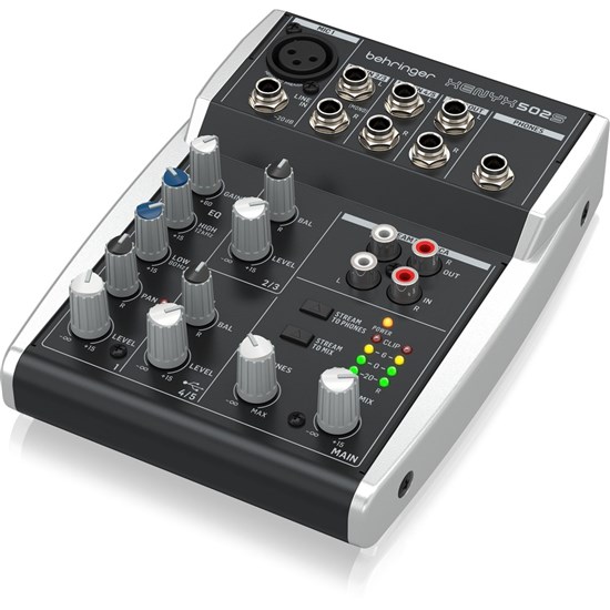 Behringer Xenyx 502S Premium Analog 5-Input Mixer w/ USB Streaming Interface
