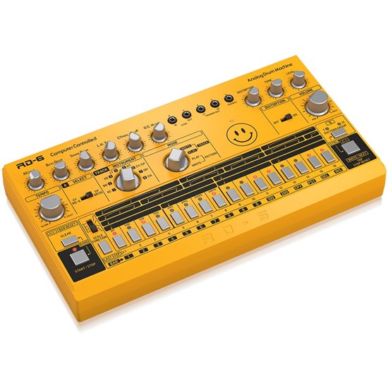 Behringer RD6 Classic 606 Analog Drum Machine w/ 16 Step Sequencer (Yellow)
