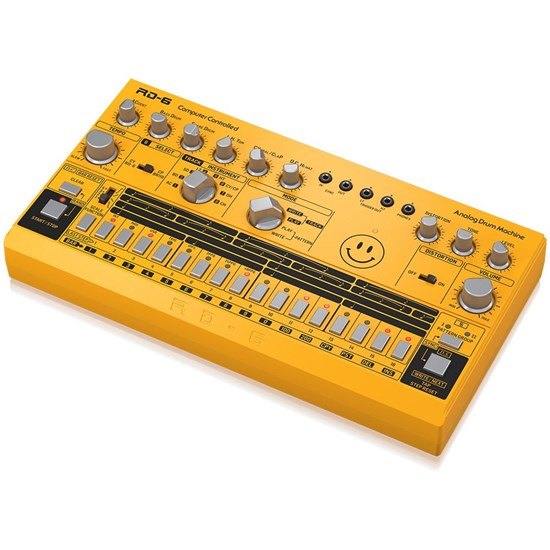 Behringer RD6 Classic 606 Analog Drum Machine w/ 16 Step Sequencer (Yellow)