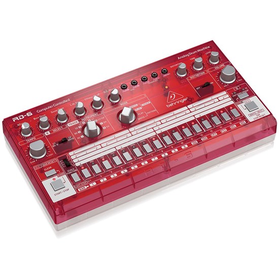 Behringer RD6 Classic 606 Analog Drum Machine w/ 16 Step Sequencer (Strawberry)