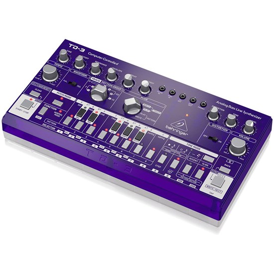 Behringer TD3 Analog Bass Line Synth w/ VCO, VCF, 16-Step Sequencer (Grape)