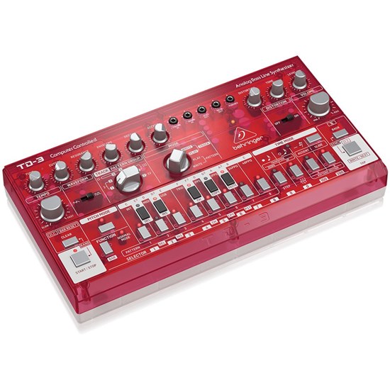 Behringer TD3 Analog Bass Line Synth w/ VCO, VCF, 16-Step Sequencer (Strawberry)