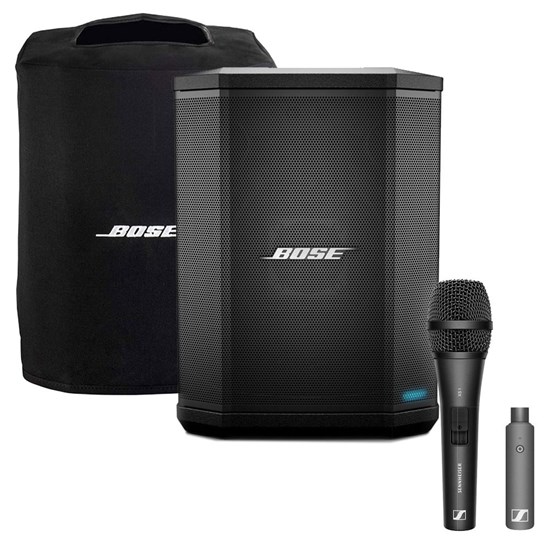 Bose S1 Pro Battery Powered Portable PA Pack w/ Sennheiser Handheld Wireless Mic Set