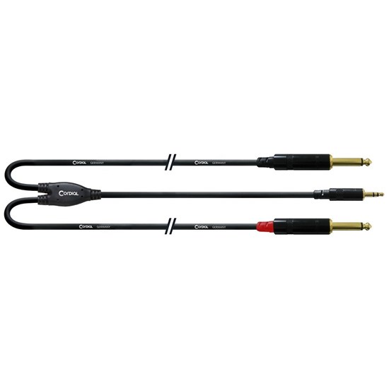 Cordial Essentials REAN 3.5mm Stereo Gold to 2x Plug 1/4