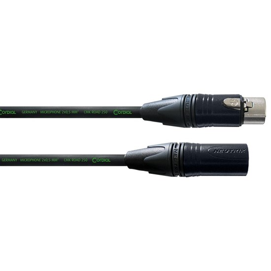 Cordial Peak CMK-ROAD 250 NEUTRIK XLR Female Black to XLR Male Black Cable (5m)