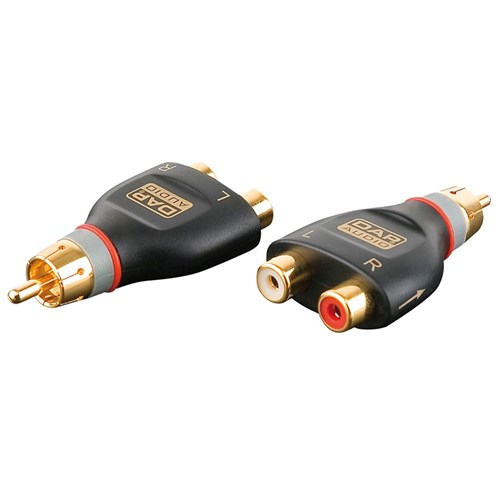 DAP Audio XGA-38 Xcaliber Series Dual RCA(F) to RCA(M) Adapter (SINGLE)