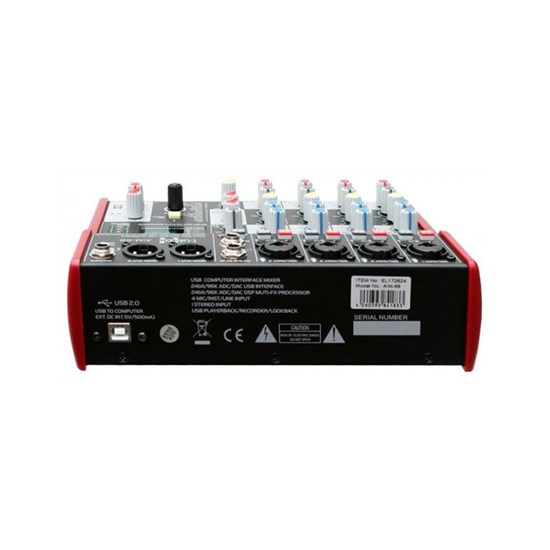 E-lektron AIM-68 Audio Mixer w/ 4x Mic Preamps, DSP Multi-FX & USB-Interface
