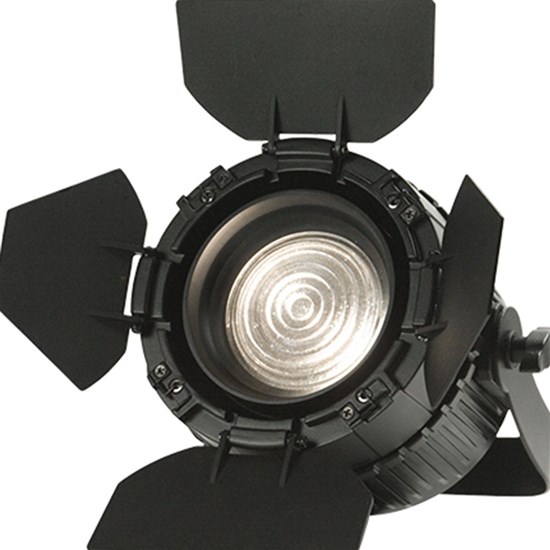 Event Lighting F2X48 Fresnel 2x48W CW and WW LED with Zoom and Barn Doors (Black)