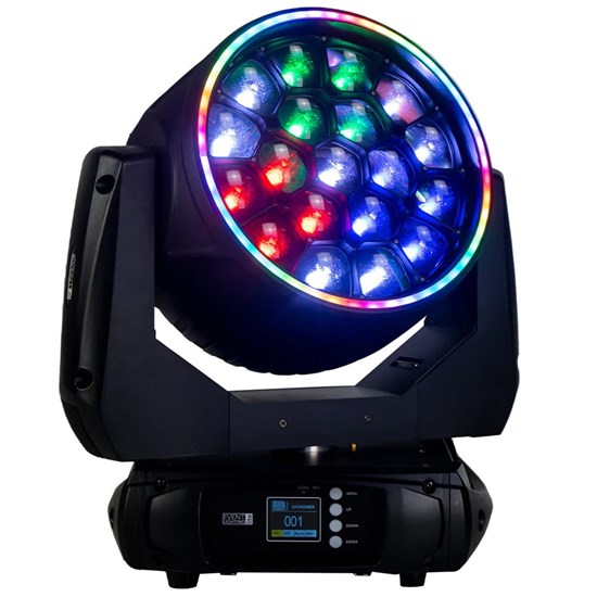 Event Lighting LM19X20BER 19x20W RGBW Zoom Wash Head w/ Pixel Control & Ring Light