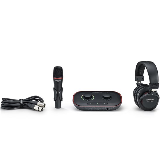 Focusrite Vocaster One Studio Essential Podcasting Kit w/ Mic, Headphones & Cable