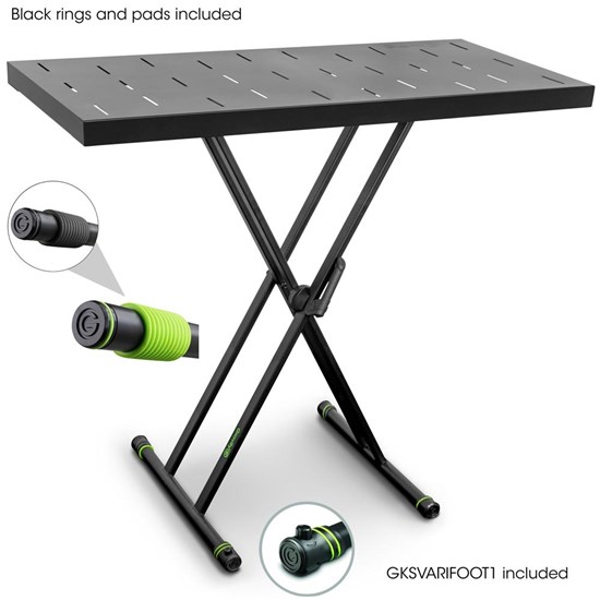 Gravity KSX2RD Set With Double Braced X-Frame Keyboard Stand & Rapid Desk