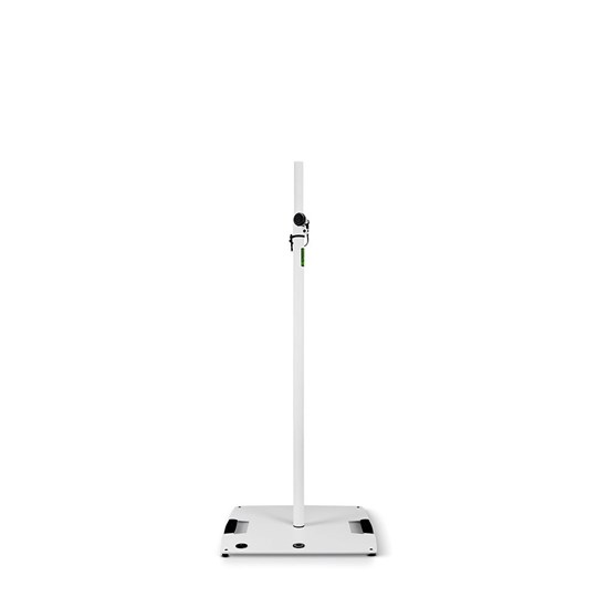 Gravity LS431W White Lighting Stand w/ Square Steel Base & Off Centre Mount