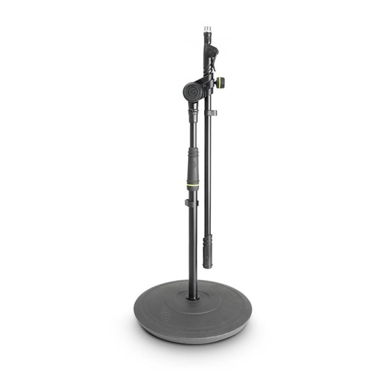 Gravity MS2222B Short Microphone Stand w/ Round Base & 2 Point Telescoping Boom