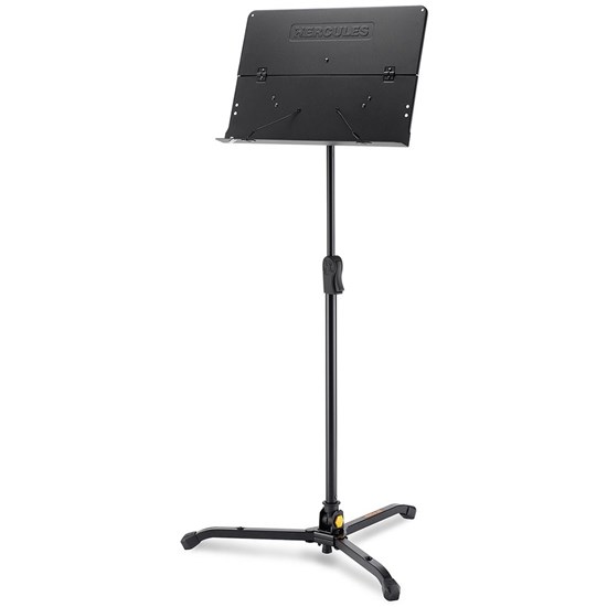 Hercules BS301B Orchestra Music Stand w/ Foldable Desk, Swivel Legs & EZ Clutch