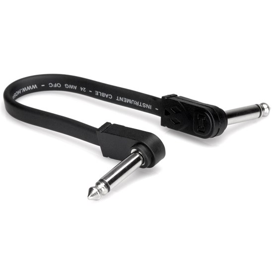 Hosa CFP-106 Molded Low Profile Right-Angle to Same Flat Guitar Patch Cable (6in)