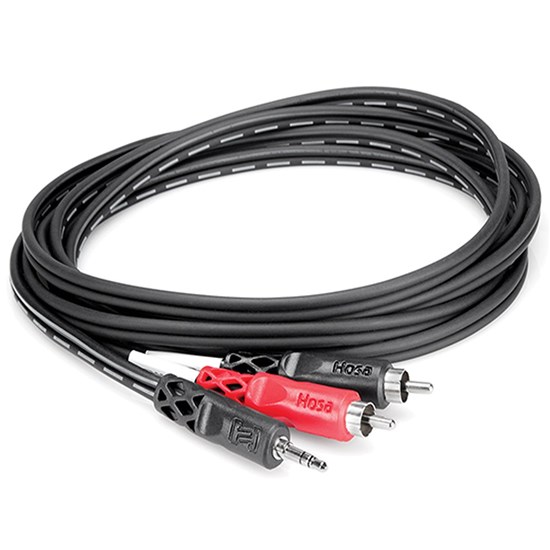 Hosa CMR-203 3.5mm TRS to Dual RCA Stereo Breakout Cable (3ft) (90cm)