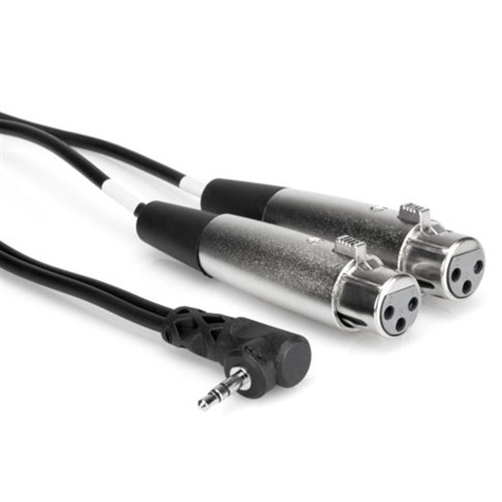Hosa CYX-405F Dual XLR(F) to Right-Angle 3.5mm TRS Microphone Cable (5ft)
