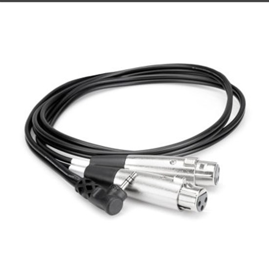 Hosa CYX-405F Dual XLR(F) to Right-Angle 3.5mm TRS Microphone Cable (5ft)