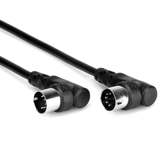 Hosa MID-303RR Right-Angle 5-Pin DIN to Same MIDI Cable (3ft)