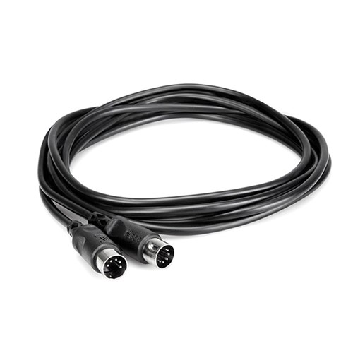 Hosa MID305BK 5-pin DIN to Same MIDI Cable, 5 ft