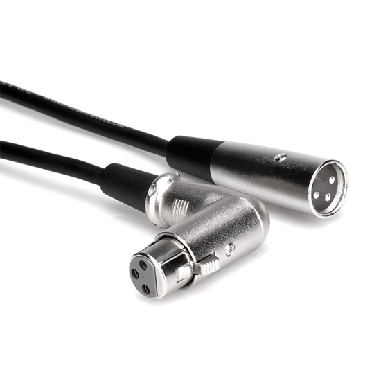Hosa XFF1015 Right-Angle XLR(F) to XLR(M) Balanced Interconnect Cable (1.5ft)