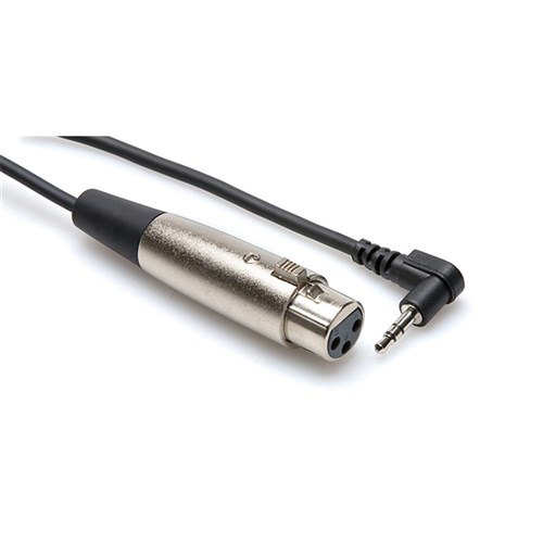 Hosa XVM-110F XLR(F) to Right-Angle 3.5mm TRS Microphone Cable (10ft)