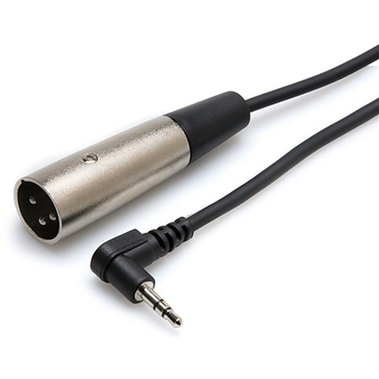 Hosa XVM-110M Right-Angle 3.5mm TRS to XLR(M) Microphone Cable (10ft)