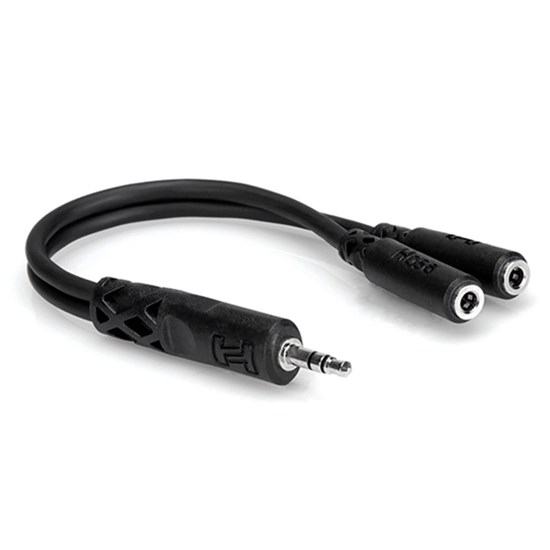 Hosa YMM-232 3.5mm TRS(M) to Dual 3.5mm TRS(F) Y-Cable Adaptor
