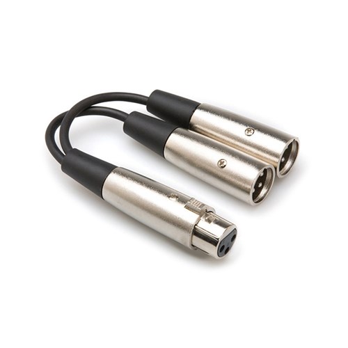 Hosa YXM-121 XLR(F) to Dual XLR(M) Y-Cable Adaptor