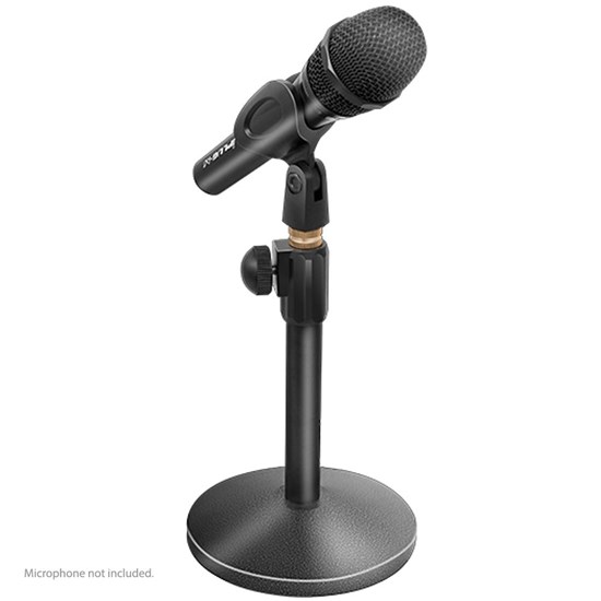 ICON MB-02 Desktop Height Adjustable Microphone Stand w/ Heavy Round Base