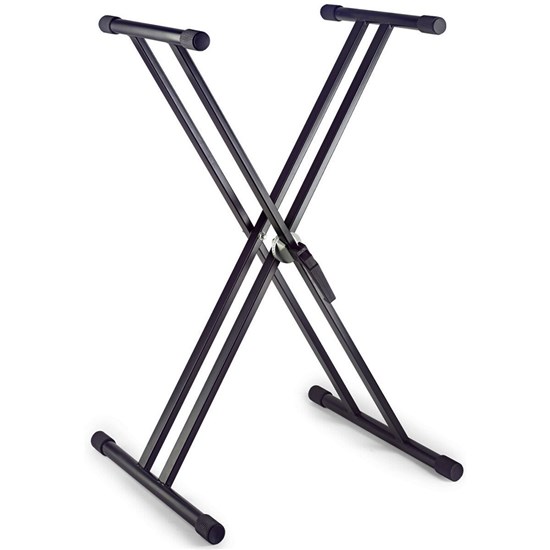 Intune Double Braced X Keyboard Stand w/Quick Adjust Handle (Black)
