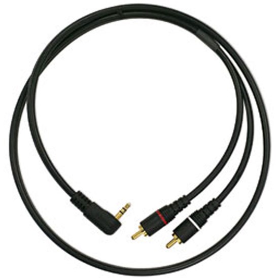 Mogami Patch IP Right-Angle 3.5mm TRS to Dual RCA Cable (3ft)