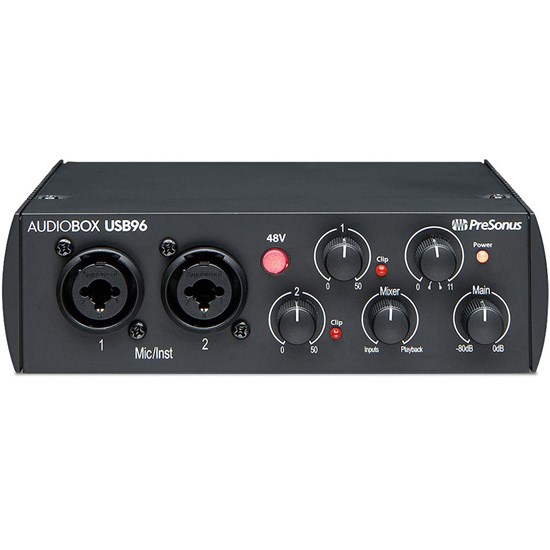 PreSonus AudioBox USB96 Audio & MIDI Interface w/ Studio One Artist & Studio Magic (Black)