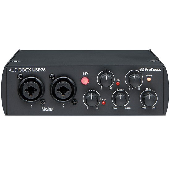 PreSonus AudioBox USB96 Studio Ultimate Bundle w/ Monitors Mic, Phones & DAW (Black)