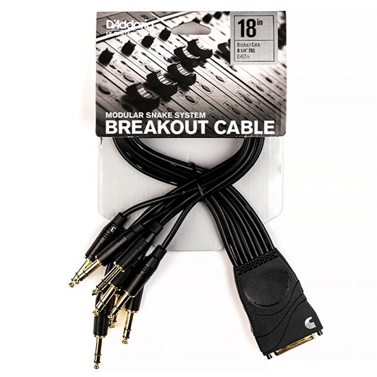 D'Addario PW-TRSB-01 8-Ch TRS Male to Female DB25 Modular Snake System Breakout