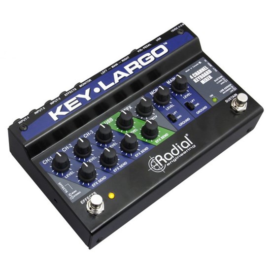 Radial Key Largo Keyboard Mixer, USB Interface & Performance Pedal