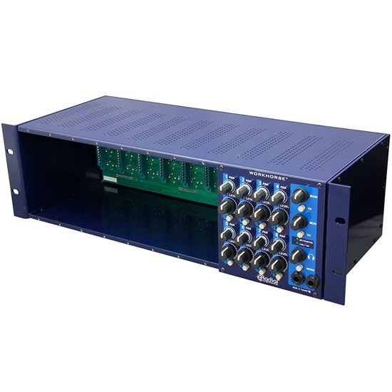 Radial Workhorse 8-Slot Rackmount Power Rack w/ Analog Summing Mixer for 500 Series