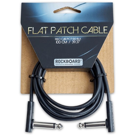 RockBoard Flat Patch Cable 100cm Black