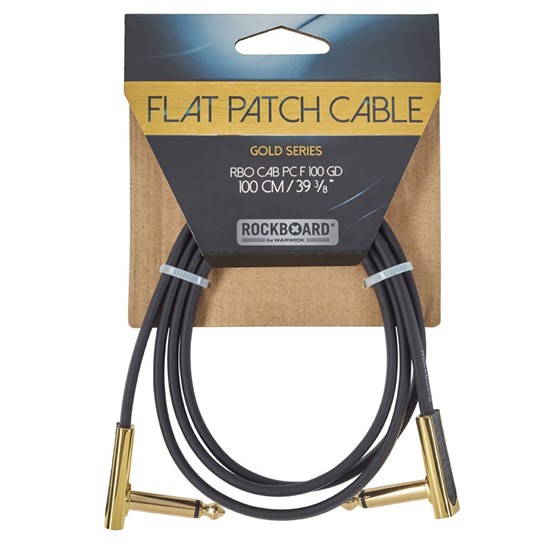RockBoard Flat Patch Cable 100cm Gold