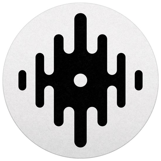 Serato DJ Pro Logo Slipmats (White w/ Black Logo) - Pair