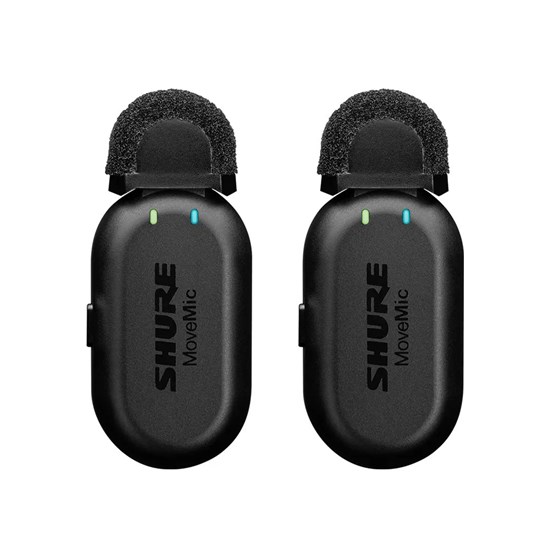 Shure MoveMic Two Kit 2 Person Clip-On Wireless Mic System for Mobile & Cameras