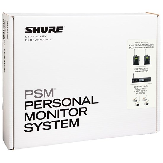Shure PSM300 Twin Wireless System w/ SE215-CL Earphones J10