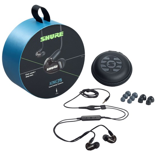 Shure Aonic 215 Sound Isolating Earphones w/ Universal Cable (Black)