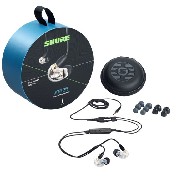Shure Aonic 215 Sound Isolating Earphones w/ Universal Cable (Clear)