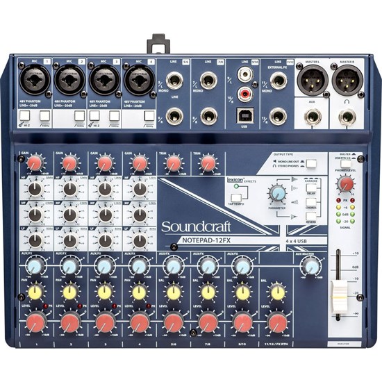 Soundcraft Notepad 12FX Small Format Analog Mixing Console w/ USB I/O & Lexicon Effects