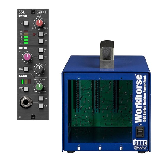 Solid State Logic SSL 500 Series Pack w/ SiX CH Module & Radial Cube 3-Slot Power Rack