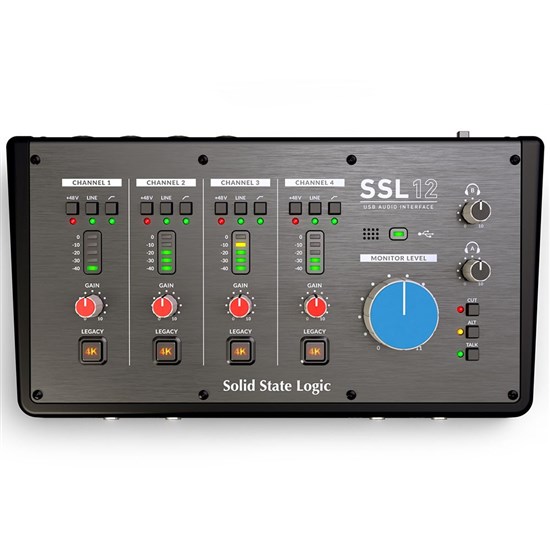 Solid State Logic SSL 12 4x4 USB C Audio Interface w/Legacy 4K Analogue Enhancement